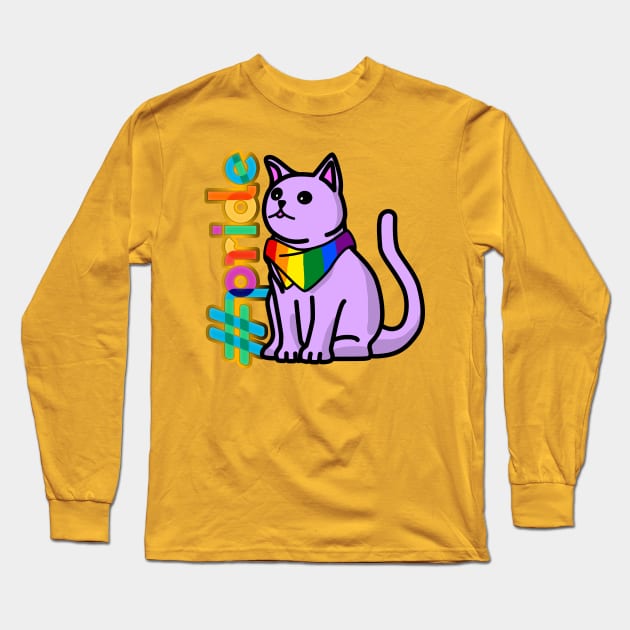 Pride Cat Long Sleeve T-Shirt by Cerealbox Labs